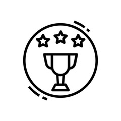 Wall Mural - 
An icon design of three star award, vector 
