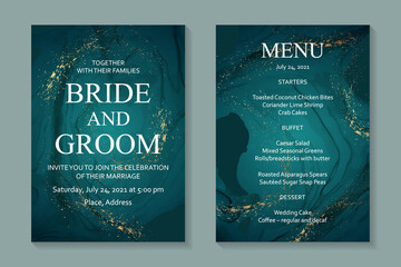 Wall Mural - modern abstract luxury wedding invitation design or card templates for birthday greeting or certific