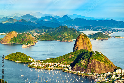 Fotografía View of Sugarloaf Mountain in Rio de Janeiro - Brazil, South America