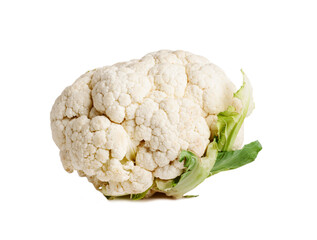 Wall Mural - head of cauliflower isolated on white background