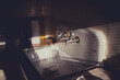 © Rachel Bellinsky/Stocksy - Vintage sink with two taps in afternoon light