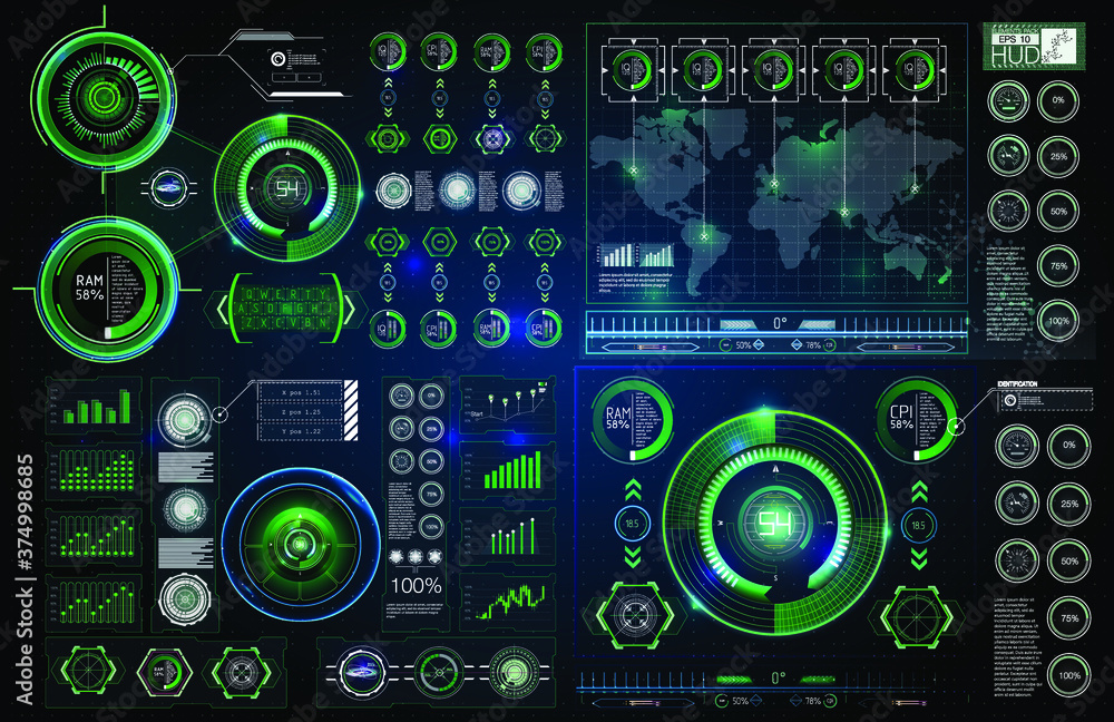 Call Out Gui set Interface elements HUD, UI, GUI. Vector Callout Titles set ...