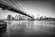 Brooklyn Bridge In Black And White