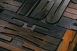 © MyMicrostock/Stocksy - Wood type Letters Background