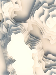 Leinwandbilder - 3D rendering abstract topographic pattern. White topography levels