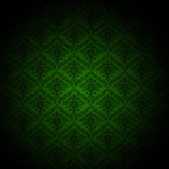 Wall Mural - baroque, green wallpaper background