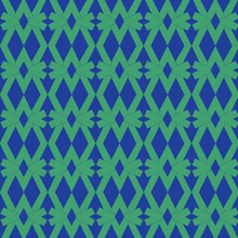 Geometric Blue Green Pattern