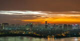 Fototapeta  - sunset over the city