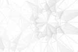 Fototapeta Perspektywa 3d - 白背景　ポリゴン　素材　幾何学模様