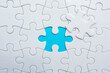 © iMarzi - The last missing jigsaw puzzle piece. Business success concept.
