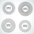 © miloje - Halftone dots in circle form. round logo . vector dotted frame . design element