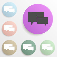 communication bubbles badge color set. Simple glyph, flat vector of web icons for ui and ux, website or mobile application