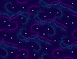 starry sky seamless pattern. decorative image of the sky with stars. space.
