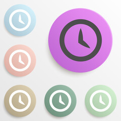 Wall Mural - clock badge color set. Simple glyph, flat vector of web icons for ui and ux, website or mobile application