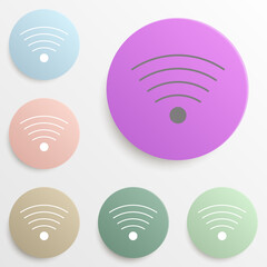 WIFI badge color set. Simple glyph, flat vector of web icons for ui and ux, website or mobile application