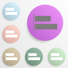 Alignment Button Badge Color Set. Simple Glyph, Flat Vector Of Web Icons For Ui And Ux, Website Or Mobile Application