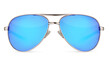 Aviators sunglasses with blue lenses isolated on white