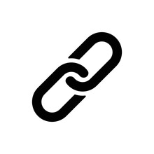 Chain, Link Icon Vector. Link Icon. Hyperlink Chain Symbol. Chain Vector Symbol. External Link Icon Isolated. Link Icon Flat Design.
