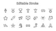 © Set Line Vector Icon - Set of Success Related Vector Line Icon. Contains such Icons as Cup, Ribbon, Star, Winner, Reward and more.Editable Stroke. 32x32 Pixels