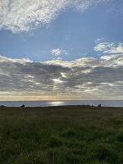 Sticker - Coucher de soleil à l'île de Pâques	