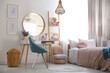 © New Africa - Teenage girl's bedroom interior with stylish furniture. Idea for design