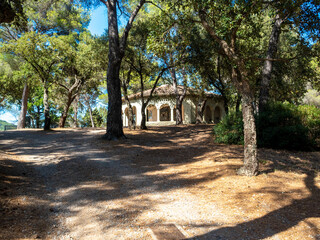 Sticker - little chapel Our Lady of Jerusalem in French Riviera countryside