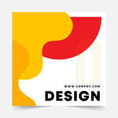 Wall Mural - Yellow abstract poster. Flyer design. Modern banner, Email ad newsletter layouts. Vector illustration
