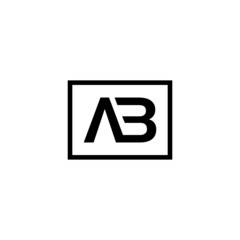 latter AB  icon logo design.