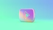© Destrosvet - 3d rendering colorful vibrant symbol of YouTube logo on colored background