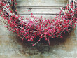 © Greg Schmigel/Stocksy - Winter holiday wreath with red berries