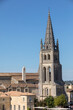  Bell tower of Monolithic Church in Saint Emilion. France. St Emilion is French village famous for the excellent red wine.