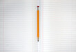 © Cara Dolan/Stocksy - Pencil rests in the spine of a blank lined notebook