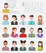 © lal - Business people avatar set. User pic, different human face icons for representing person in a video game, Internet forum, account. Vector flat style cartoon illustration isolated on white background
