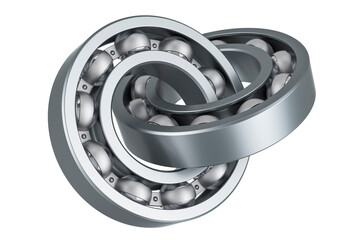 Ball-bearings crossed, 3D rendering