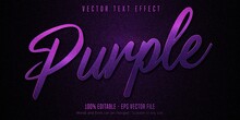Luxury Purple Editable Text Effect On Black Canvas Background