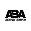 ABA letter monogram logo design vector