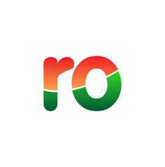 Initial Letter RO Logo Lowercase, colorful logotype Modern and Simple Logo Design.