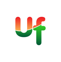 Initial Letter UF Logo Lowercase, colorful logotype Modern and Simple Logo Design.