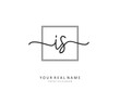 © FAAZT_Creative - I S IS Initial letter handwriting and signature logo. A concept handwriting initial logo with template element.
