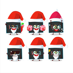 Poster - Santa Claus emoticons with numeric on board cartoon character