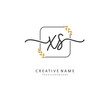 © FAAZT_Creative - X S XS Initial letter handwriting and signature logo. A concept handwriting initial logo with template element.