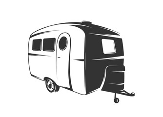 Wall Mural - Motorhome isolated on white background