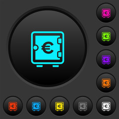 Canvas Print - Euro strong box dark push buttons with color icons