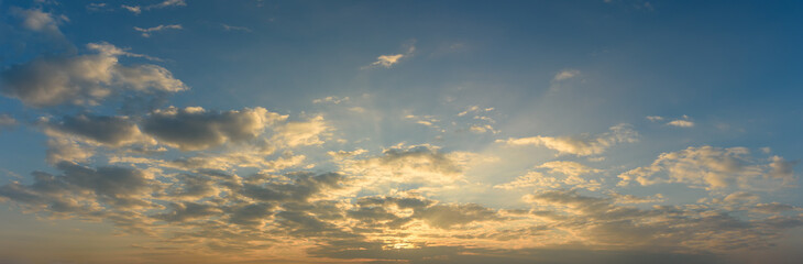 Beautiful clouds sky sunset background