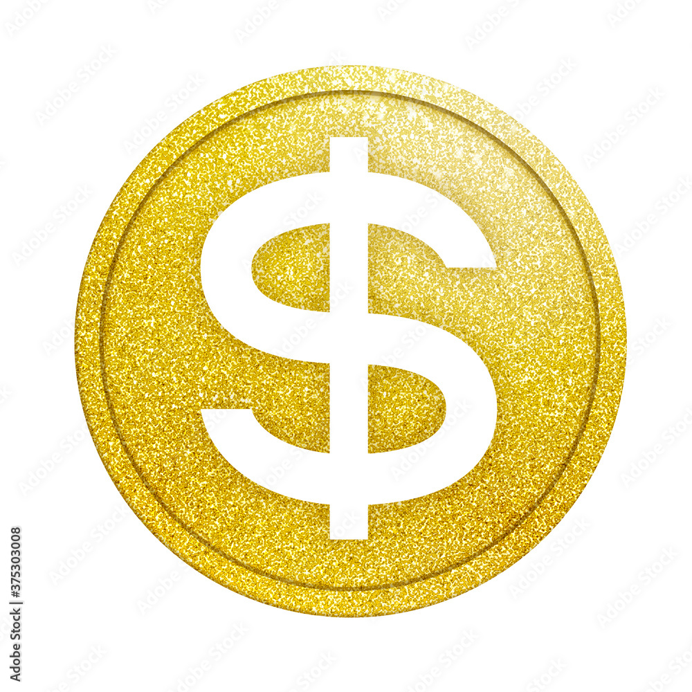 Illustration Stock ドル 通貨 貨幣 お金 記号 アイコン マーク イラスト | Adobe Stock