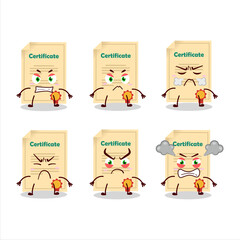 Sticker - Award paper cartoon character with various angry expressions