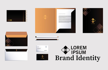 Canvas Print - elements of brand identity corporation color dark