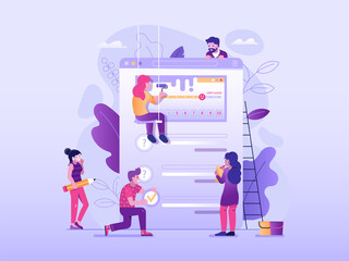 Wall Mural - Client Feedback User Experience Survey in Flat