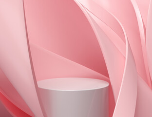 geometric shape pastel color scene minimal, design for cosmetic or product display podium 3d render.