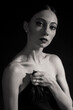© Roman Kornev - monochrome vintage dramatic portrait of a girl